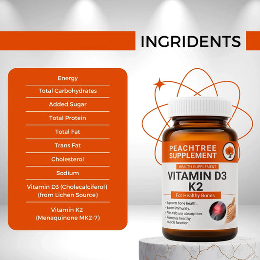 Vitamin D3 + K2 – 60 Tablets